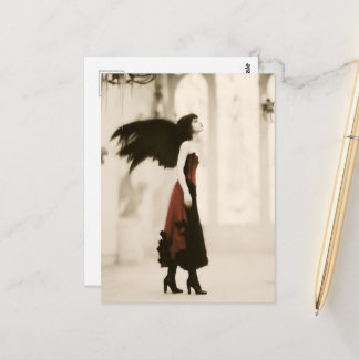 A sexy gothic angel postcard