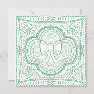 A Shabby Chic Bow Invitation