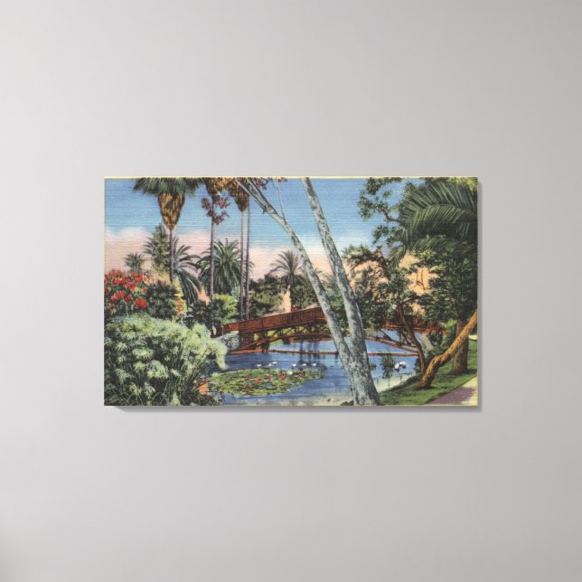 A Shady Retreat in Echo Park Canvas Print (Front)