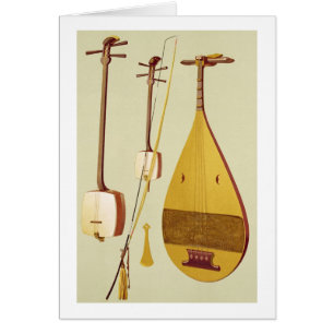 A shamisen, a kokyu and a biwa, Japanese, from 'Mu