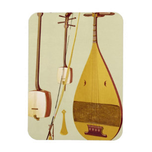 A shamisen, a kokyu and a biwa, Japanese, from 'Mu Magnet