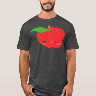 A shape of an apple with a cute fruit on top