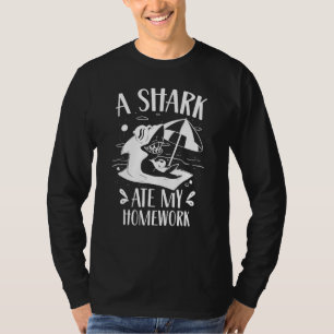 A Shark Ate My Homework Teeth Sharks  Animal T-Shirt