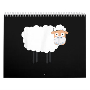 A Sheep Wearing A Mask Sheep Lover Gift Calendar