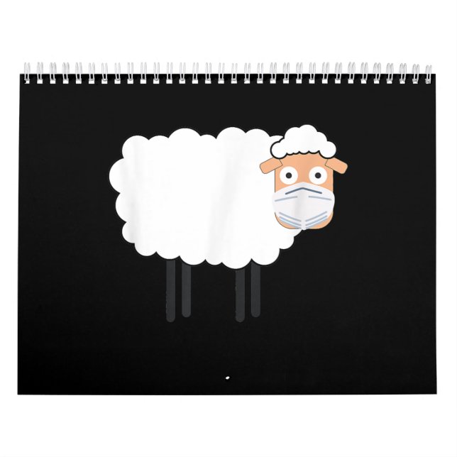 A Sheep Wearing A Mask | Sheep Lover Gift Calendar (Cover)