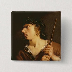 A Shepherd, 1635 15 Cm Square Badge