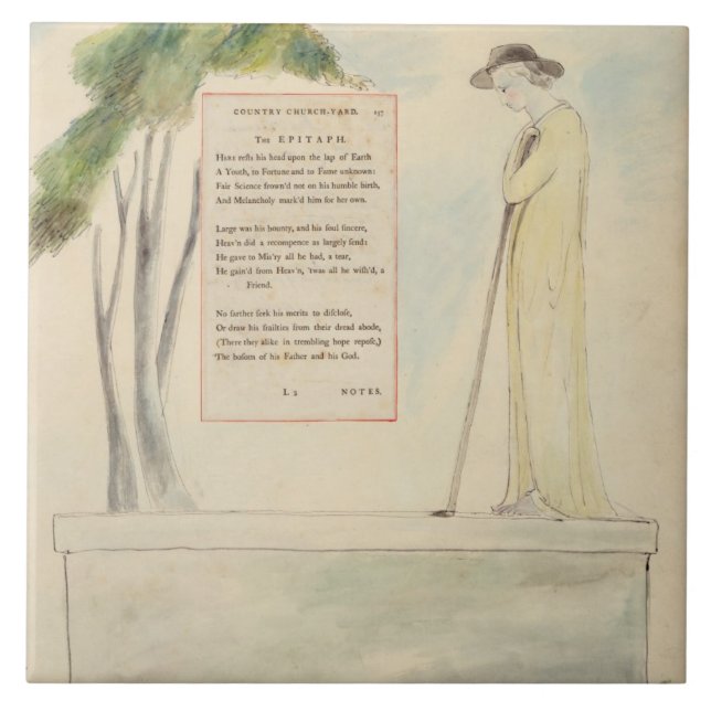 A Shepherd Reading the Epitaph, from Elegy Written Tile (Front)