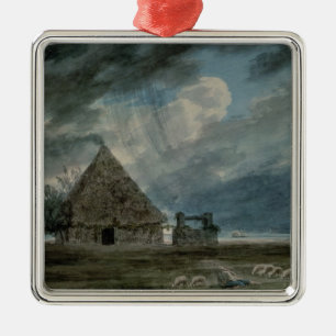 A Shepherd's Hut between Naples and Portici (w/c) Metal Tree Decoration