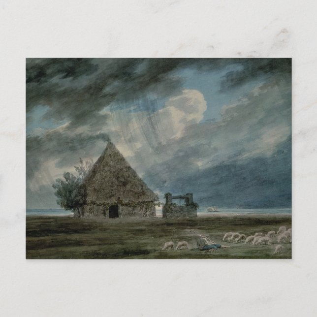 A Shepherd's Hut between Naples and Portici (w/c) Postcard (Front)