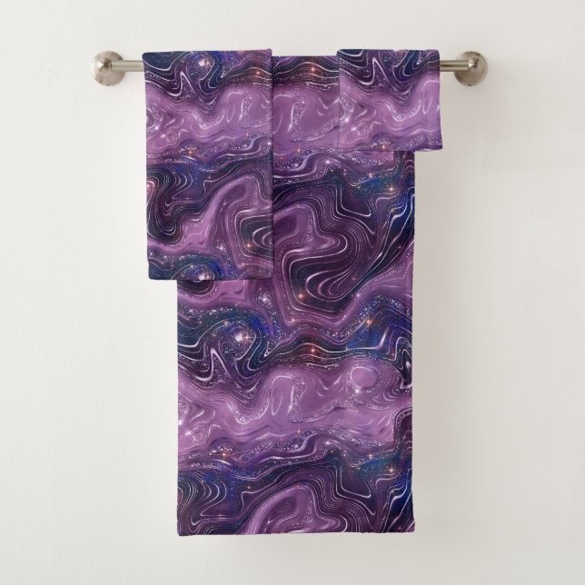 A Shimmering Galaxy Series Design 11   Bath Towel Set (Insitu)