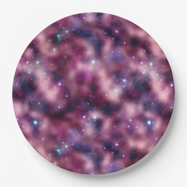 A Shimmering Galaxy Series Design 12  Paper Plate (Front)
