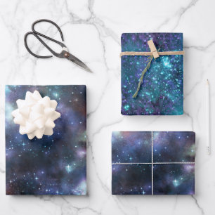 A Shimmering Galaxy Series Design 3  Wrapping Paper Sheet