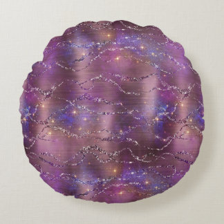 A Shimmering Galaxy Series Design 5  Round Cushion