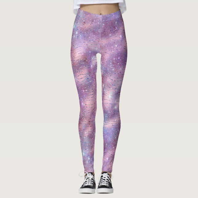 A Shimmering Galaxy Series Design 6 Leggings (Front)