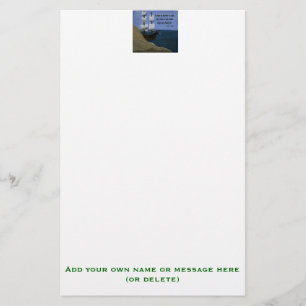 A Ship in Harbour is Safe Inspirational Quotation Stationery
