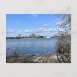 A Ship on the River , Rhein by Oppenheim, Germany Postcard