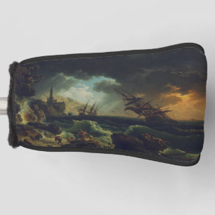 A Shipwreck in Stormy Seas by Claude-Joseph Vernet Golf Head Cover