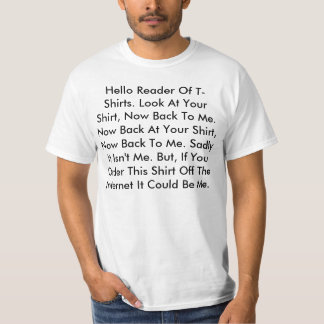 A Shirt With A Lot Of Words On It.