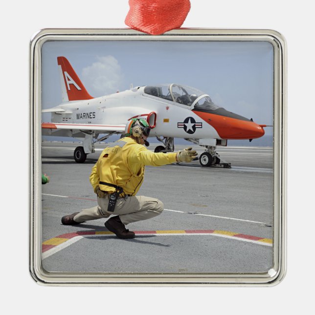 A shooter aboard the aircraft carrier metal tree decoration (Front)