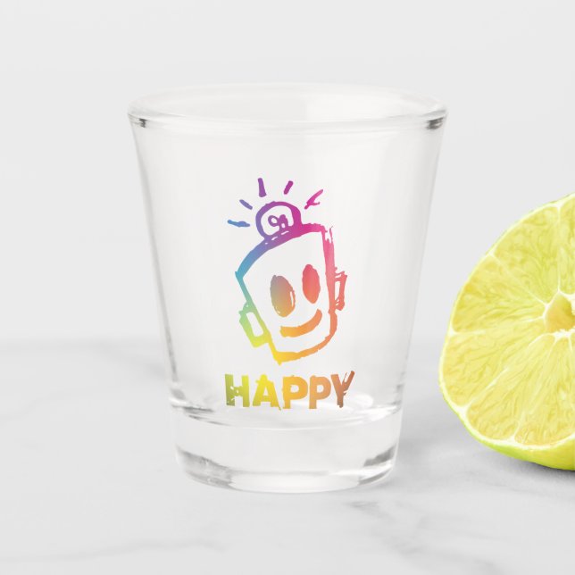 a shot of HAPPY Glass (Front)