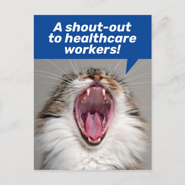 A Shout-Out To Healthcare Workers Appreciation Postcard (Front)