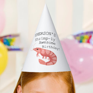 A Shrimp-ly Awesome birthday Party Hat