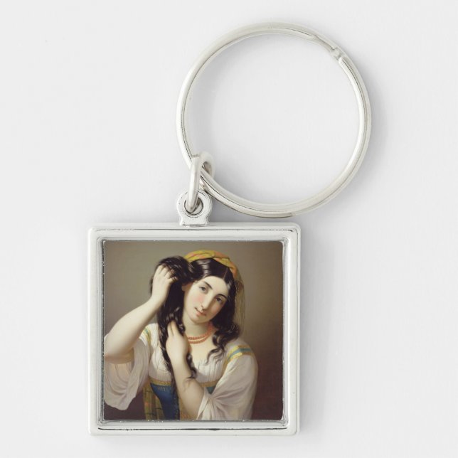 A Sicilian Playing with her Hair Key Ring (Front)