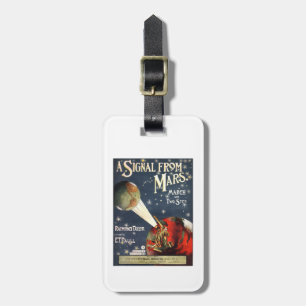 A Signal from Mars Sheet Music Vintage Luggage Tag