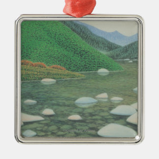 A Silent Corner in Moutains Metal Tree Decoration