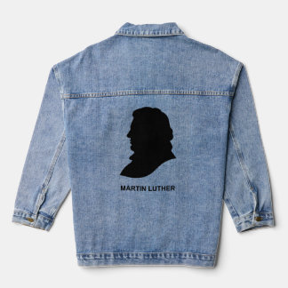A silhouette of the Christian reformer and theolog Denim Jacket