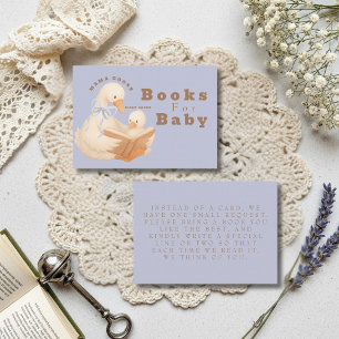 A Silly Goose Books for Baby Blue Baby Shower Enclosure Card