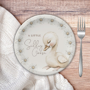 A Silly Goose Neutral Boho Baby Shower Party  Paper Plate