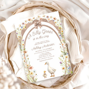 A Silly Goose Whimsical Baby Shower Invitation