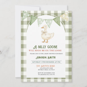 A Silly Goose will soon arrive Baby Shower Invitation