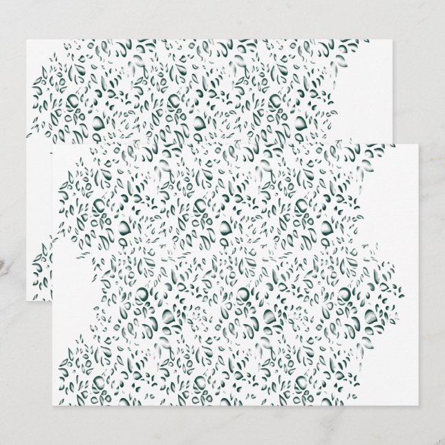 A silver drop splashes into a pool of white liquid thank you card (Front/Back)