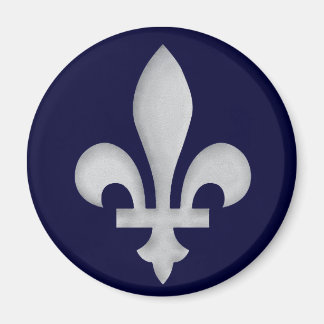 A Silver Fleur-de-lys Magnet