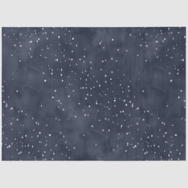 A Silver Starry Night Series Design 3 Tissue Paper (Front)