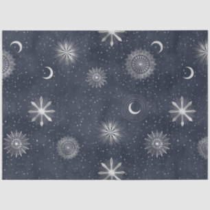 A Silver Starry Night Series Design 4 Tissue Paper