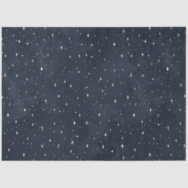 A Silver Starry Night Series Design 8 Tissue Paper (Front)