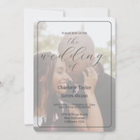 A simple and elegant minimalist photo wedding