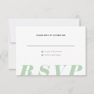 A Simple Date RSVP Insert Card