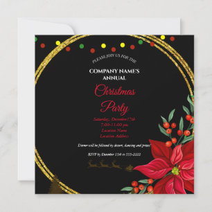 A simple elegant Christmas party invitation