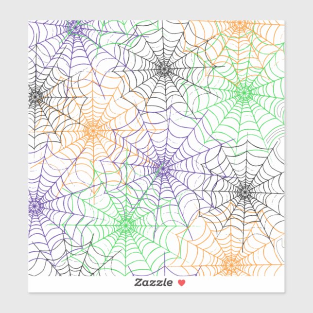 A Simple Halloween Spider's Web Cut Vinyl Stickers (Sheet)