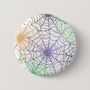 A Simple Halloween Spider's Web Pattern 6 Cm Round Badge