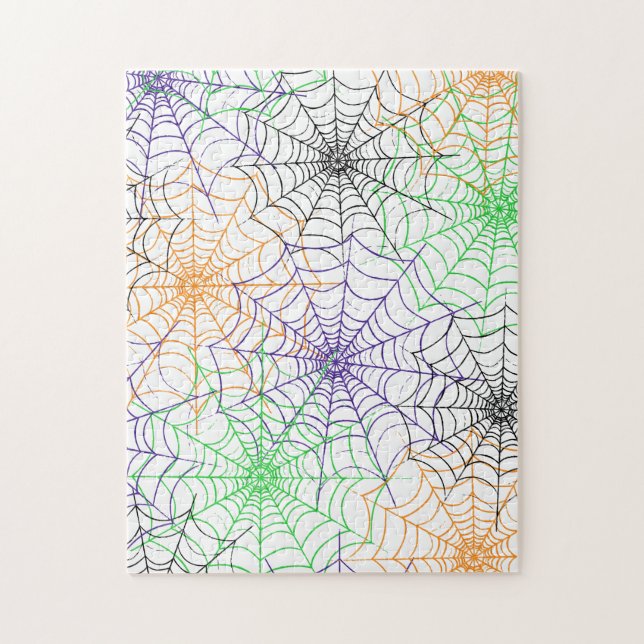 A Simple Halloween Spider's Web Pattern Jigsaw Puzzle (Vertical)