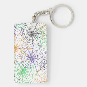A Simple Halloween Spider's Web Pattern Key Ring