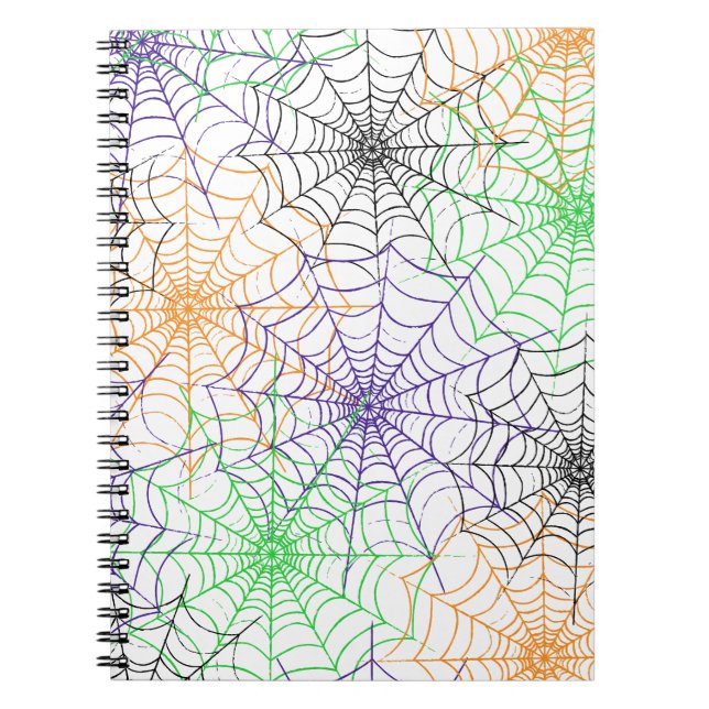 A Simple Halloween Spider's Web Pattern Notebook (Front)