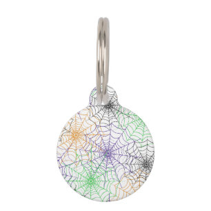 A Simple Halloween Spider's Web Pattern Pet Tag