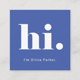 A Simple Hello Bold and Modern Typography Square Business Card