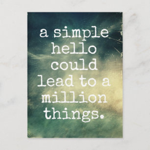 A Simple Hello - Inspirational Postcard